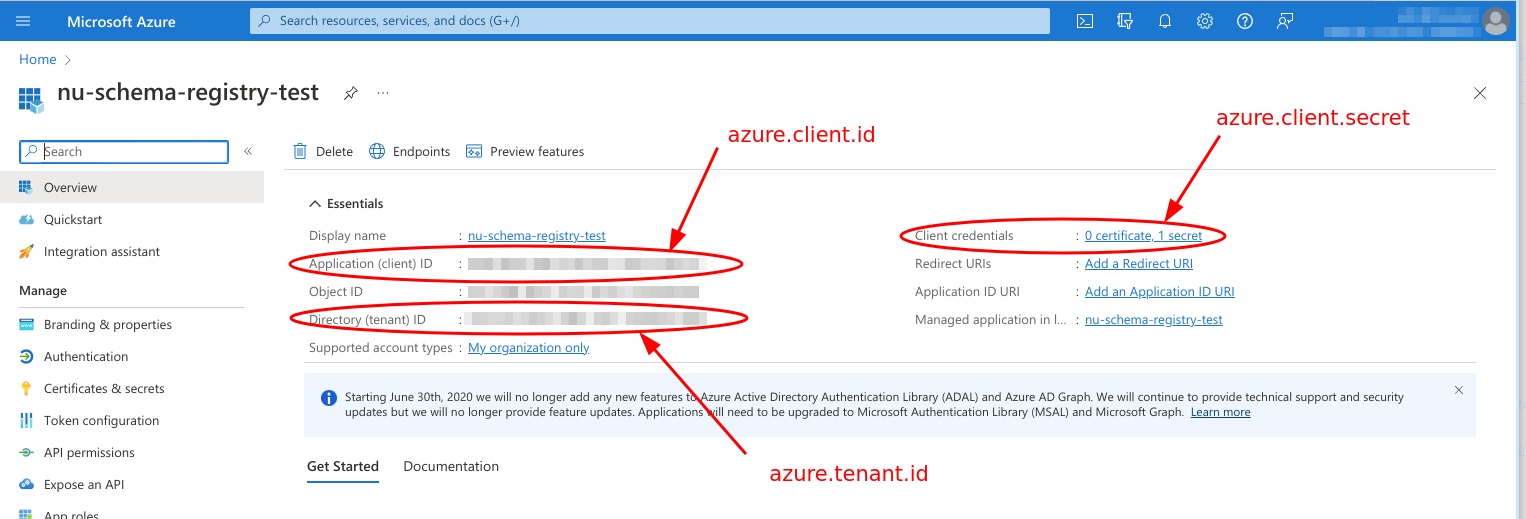 Azure Registered App