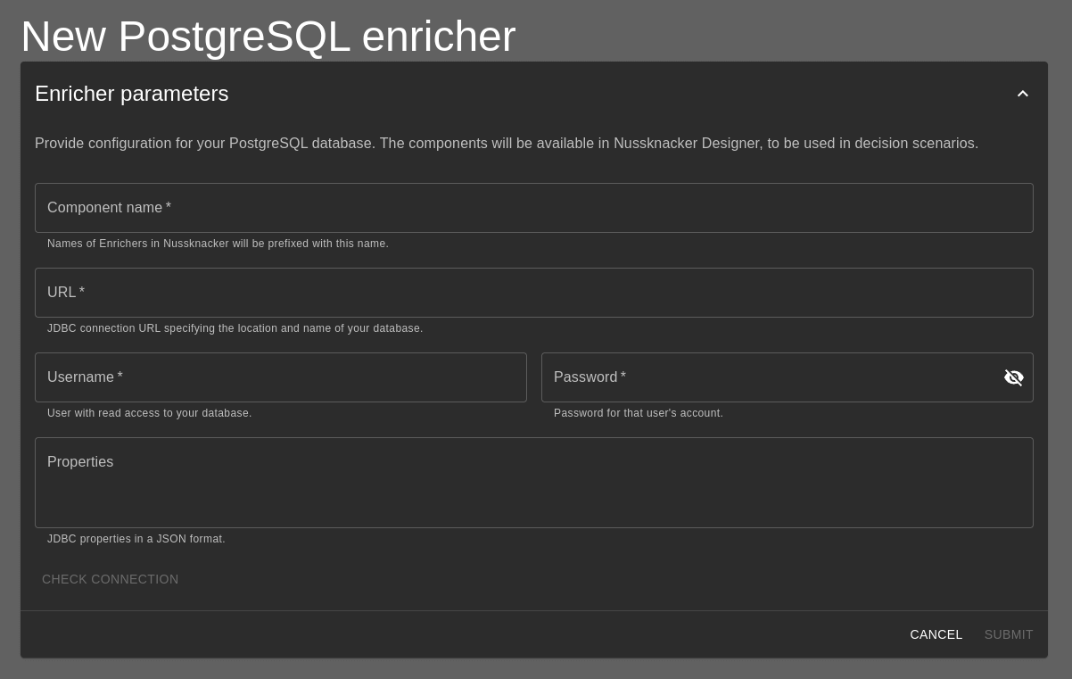 SQL form
