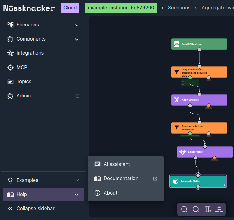 New side navigation menu